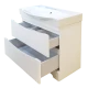 Тумба под раковину Misty Элвис - 85 Тумба напольная с 2 ящ. белая эмаль П-Элв01085-0112Я