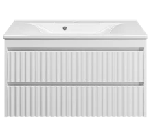 Тумба под раковину MISTY Brevita Balaton - 100 подвесная (белая)