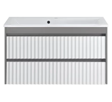 Тумба под раковину Brevita Balaton - 100 подвесная (комбинированная)