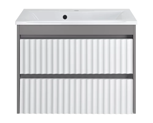 Тумба под раковину Brevita Balaton - 75 подвесная (комбинированная)