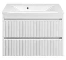 Тумба под раковину MISTY Brevita Balaton - 80 подвесная (белая)