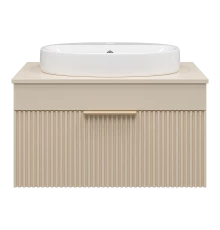 Тумба под раковину Brevita Enfida - 70 подвесная (бежевая)