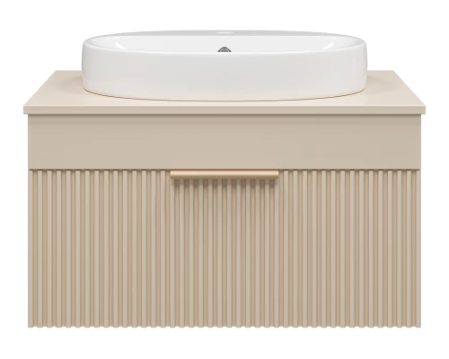 Тумба под раковину Brevita Enfida - 70 подвесная (бежевая)