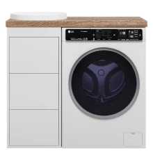 Тумба под раковину Brevita Grafit - 40 под стиральную машину (белая)