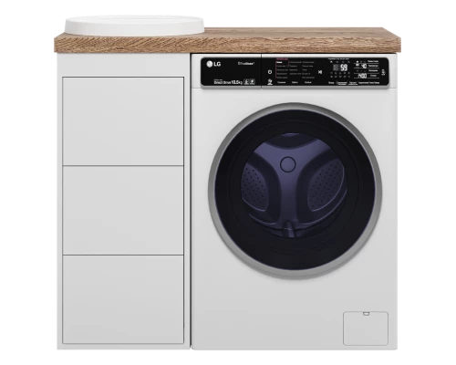 Тумба под раковину Brevita Grafit - 40 под стиральную машину (белая)