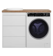 Тумба под раковину Brevita Grafit - 60 под стиральную машину (белая)