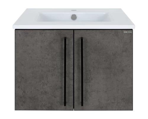 Тумба под раковину Brevita Rock - 60 подвесная (темно-серая)