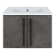 Тумба под раковину Brevita Rock - 60 подвесная (темно-серая)