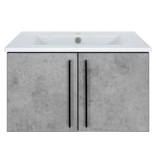 Тумба под раковину Brevita Rock - 75 подвесная (светло-серая)
