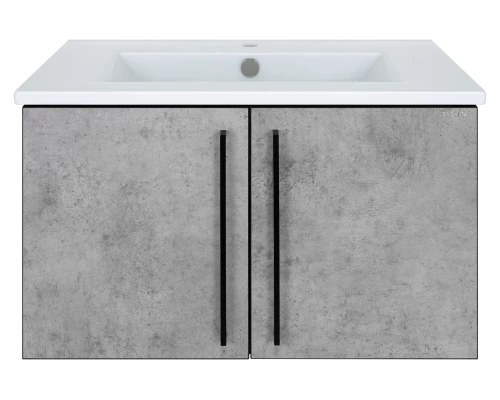 Тумба под раковину Brevita Rock - 75 подвесная (светло-серая)