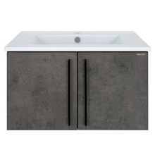 Тумба под раковину Brevita Rock - 75 подвесная (темно-серая)