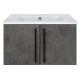 Тумба под раковину Brevita Rock - 75 подвесная (темно-серая)