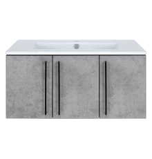 Тумба под раковину Brevita Rock - 90 подвесная (светло-серая)