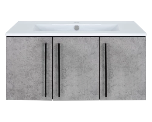 Тумба под раковину Brevita Rock - 90 подвесная (светло-серая)