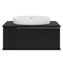 Тумба под раковину Brevita Savoy - 80 подвесная (черная)