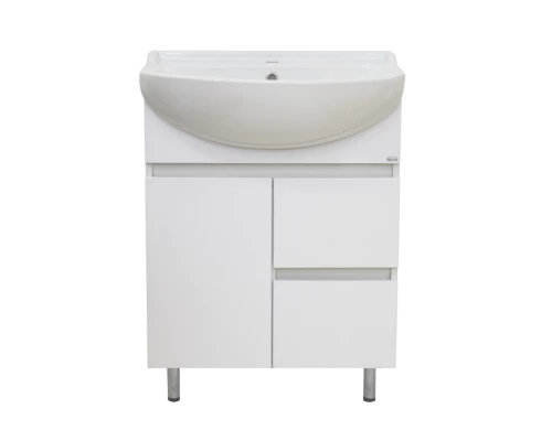 Тумба под раковину Misty Амур - 60 напольная с 2 ящиками Э-Аму01060-0111Я