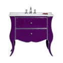 Тумба под раковину Misty Анжелика - 100 Тумба сиреневая сусальное серебро с 2 ящ./столешница Л-Анж01100-4112Я Тумба под раковину Misty Анжелика - 100 Тумба сиреневая сусальное серебро с 2 ящ./столешница Л-Анж01100-4112Я