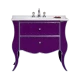 Тумба под раковину Misty Анжелика - 100 Тумба сиреневая сусальное серебро с 2 ящ./столешница Л-Анж01100-4112Я