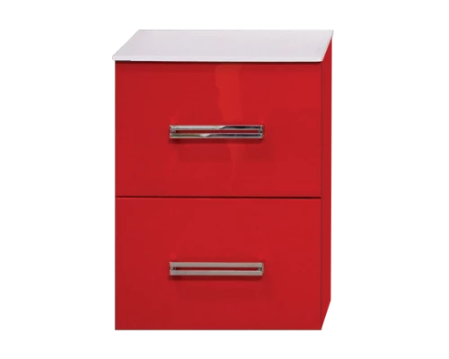Тумба под раковину Misty Атланта 38 тумба с 2-мя ящиками алый мак Л-Атл09038-04П2Я