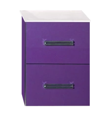 Тумба под раковину Misty Атланта 38 тумба с 2-мя ящиками сиреневая Л-Атл09038-15П2Я