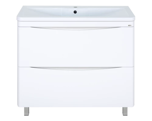 Тумба под раковину Misty Атлантик - 100 с 2 ящ. (белая) П-Атл-01100-0112Я