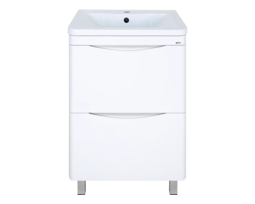 Тумба под раковину Misty Атлантик - 60 с 2 ящ. (белая) П-Атл-01060-0112Я