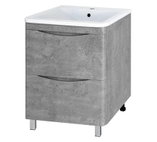 Тумба под раковину Misty Атлантик - 60 с 2 ящ. (серый камень) П-Атл-01060-5012Я