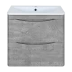 Тумба под раковину Misty Атлантик - 70 с 2 ящ. подвесная (серый камень) П-Атл-01070-501П2Я