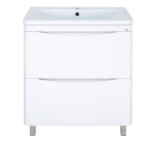 Тумба под раковину Misty Атлантик - 80 с 2 ящ. (белая) П-Атл-01080-0112Я