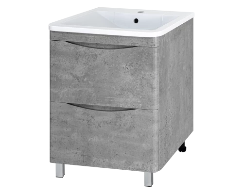 Тумба под раковину Misty Атлантик - 80 с 2 ящ. (серый камень) П-Атл-01080-5012Я