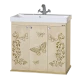 Тумба под раковину Misty Бабочка - 90 Тумба прямая бежевая патина Л-Баб01090-033Пр