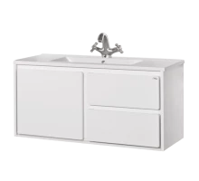 Тумба под раковину Misty Барселона -105 Тумба подвесная с 3 ящ. белая эмальП-Брс01105-011П3Я