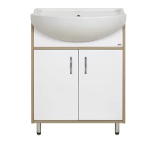 Тумба под раковину Misty Делла - 60 напольная прямая (ЛДСП / Белая) Э-Дел-07060-011922дП