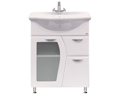 Тумба под раковину Misty Дрея- 65 Тумба с 1-им ящ.(стекло) Э-Дре01065-011Я