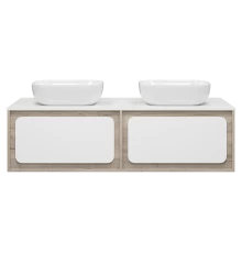 Тумба под раковину Misty Дубль - 150 подвесная