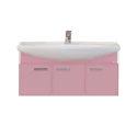 Тумба под раковину Misty Джулия 105 тумба подвесная розовая Л-Джу01105-1210По