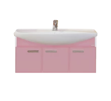Тумба под раковину Misty Джулия 105 тумба подвесная розовая Л-Джу01105-1210По