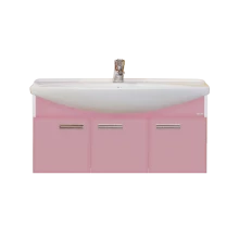 Тумба под раковину Misty Джулия 105 тумба подвесная розовая Л-Джу01105-1210По