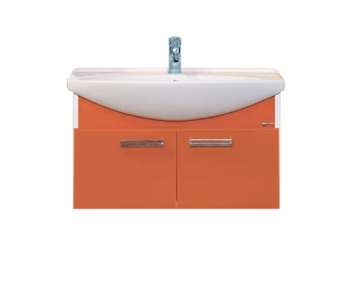 Тумба с раковиной Misty Джулия 85 тумба подвесная оранжевая Л-Джу01085-1310По
