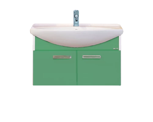 Тумба с раковиной Misty Джулия 85 тумба подвесная салатовая Л-Джу01085-0710По