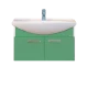 Тумба с раковиной Misty Джулия 85 тумба подвесная салатовая Л-Джу01085-0710По