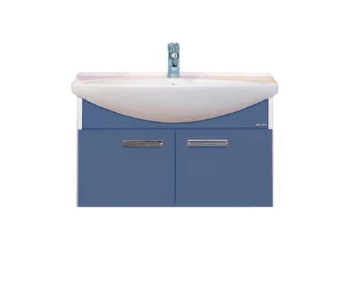 Тумба с раковиной Misty Джулия 85 тумба подвесная синяя Л-Джу01085-1110По