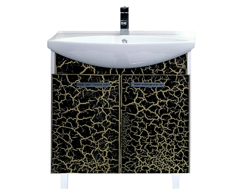 Тумба под раковину Misty Джулия 85 тумба прямая краколет черная Л-Джу01085-0213Пр