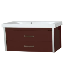 Тумба под раковину Misty Джулия QVATRO -105 Тумба с 2 ящ. подвесная бордовая Л-Джк01105-1010П2Я
