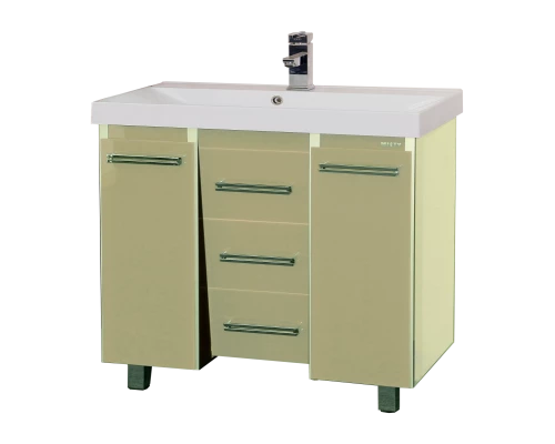 Тумба под раковину Misty Джулия QVATRO -105 Тумба с 3 ящ. конус бежевая Л-Джк01105-0310Ко3