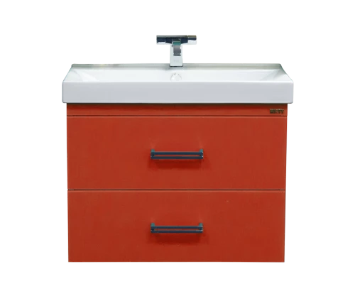 Тумба под раковину Misty Джулия QVATRO - 65 Тумба подвесная с 2 ящ. конус краснаяЛ-Джк01065-0410ПК2Я