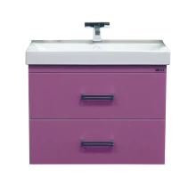 Тумба под раковину Misty Джулия QVATRO - 65 Тумба подвесная с 2 ящ. конус розовая Л-Джк01065-1210ПК2Я