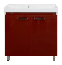 Тумба под раковину Misty Джулия QVATRO - 90 Тумба прямая бордовая Л-Джк01090-1010Пр