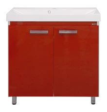 Тумба под раковину Misty Джулия QVATRO - 90 Тумба прямая красная Л-Джк01090-0410Пр