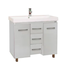 Тумба под раковину Misty Джулия Qvatro - 105 с 3-мя ящиками белая Л-Джк01105-0110Ко3